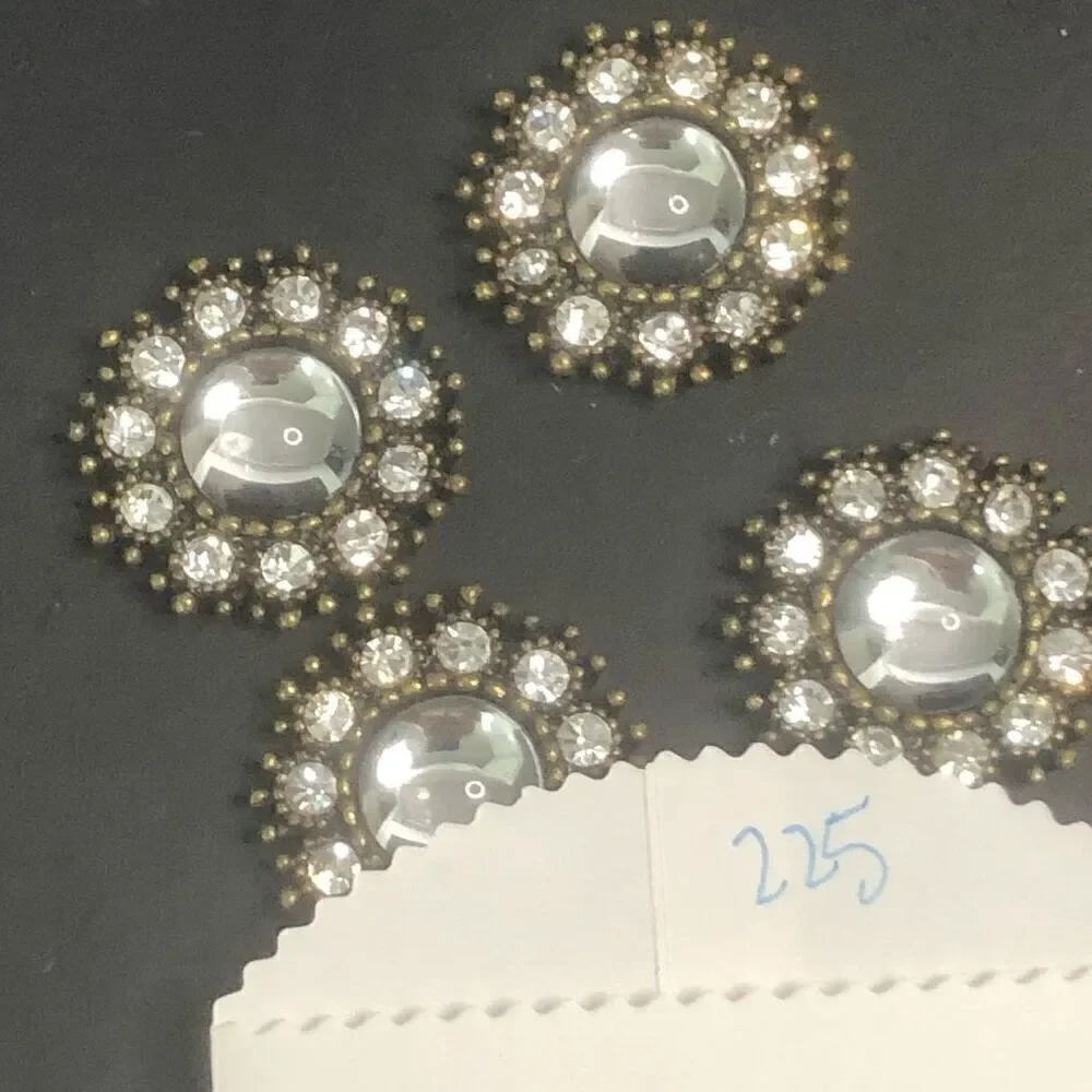 round‎ rhinestone bracelet beads set of 4 jewelry making crafts crafting 1 inch